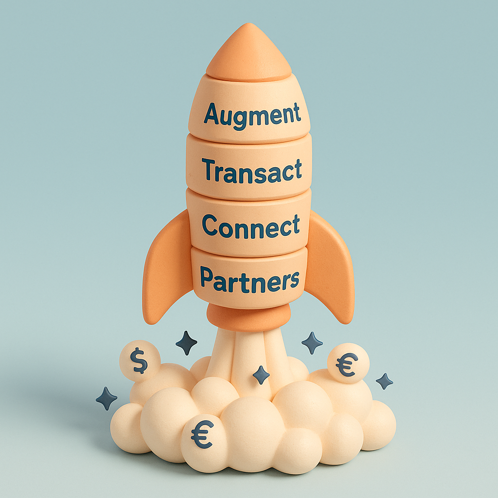 Handshake transforming into infinity symbol of coins